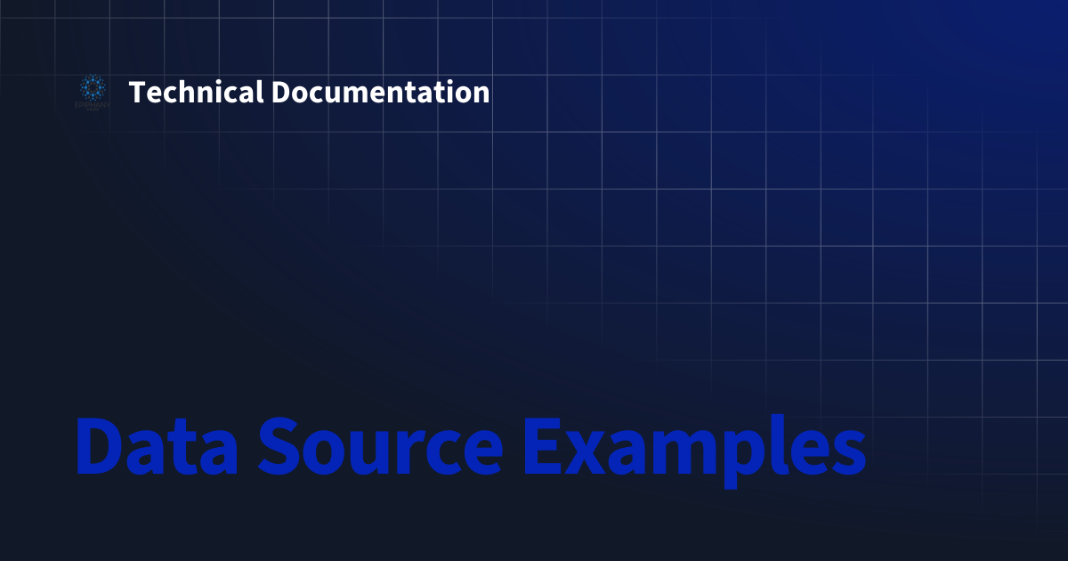 Data Source Examples | Technical Documentation