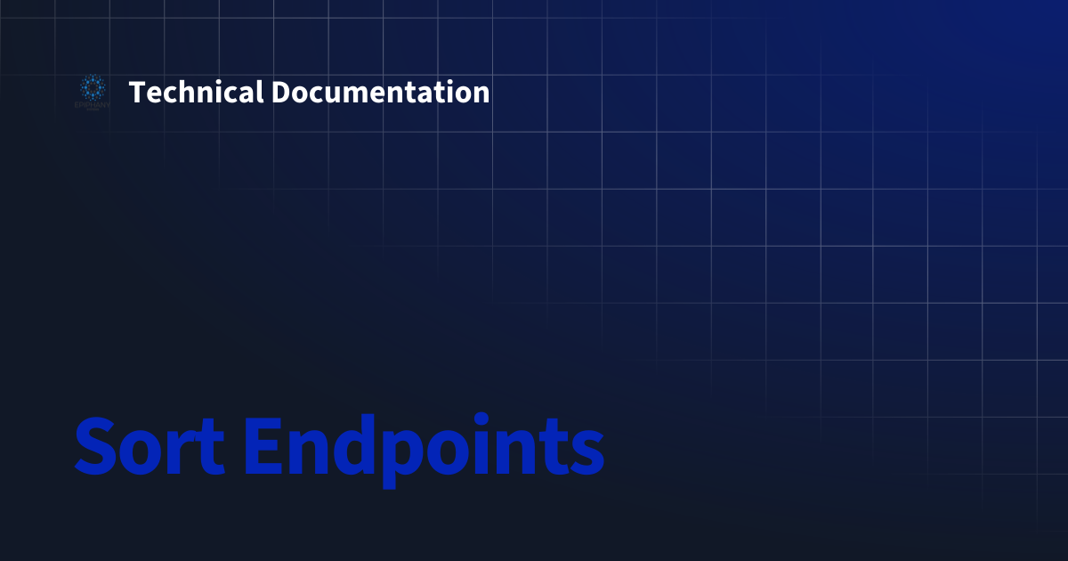 Sort Endpoints | Technical Documentation