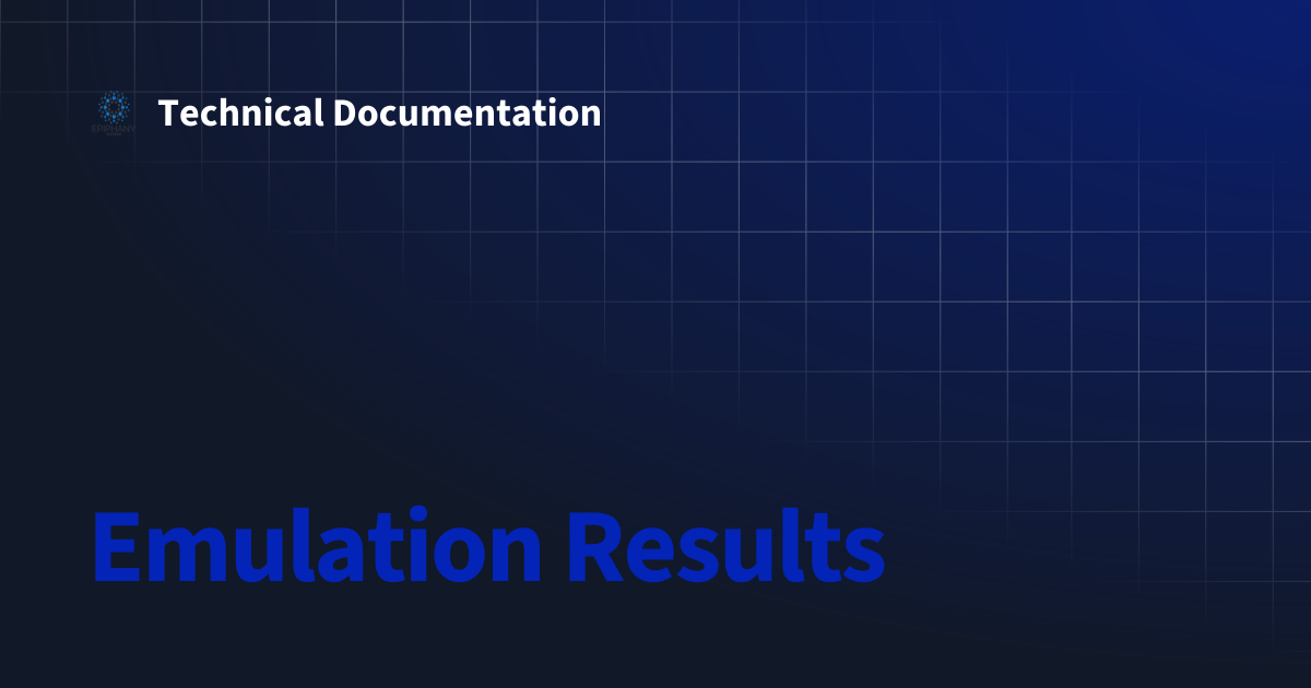 Emulation Results | Technical Documentation