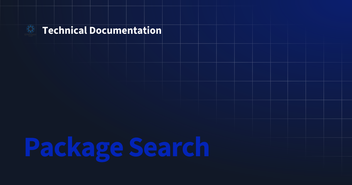 Package Search | Technical Documentation