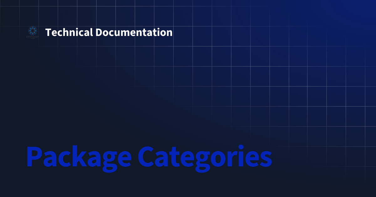 Package Categories | Technical Documentation